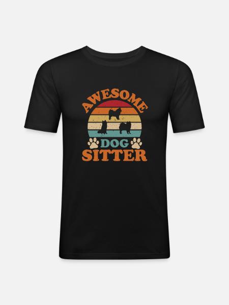 Dog sitter - Men's Slim Fit T-Shirt - black