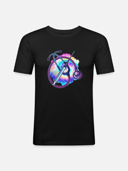 Soins infirmiers autorisés - T-shirt près du corps Homme - noir