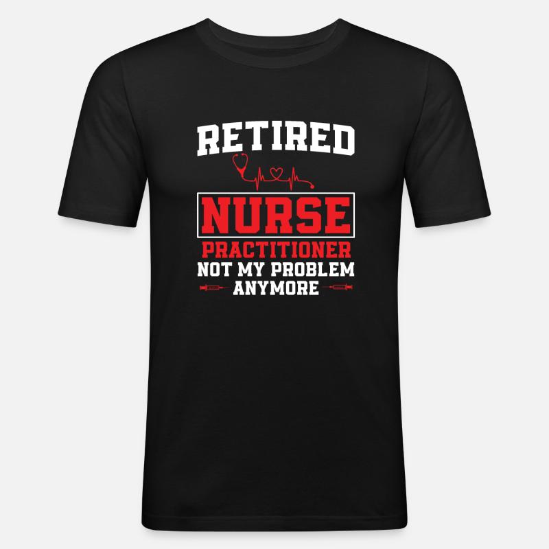 Lustige Krankenschwester Advanced Practice Nurse - Männer Slim Fit T-Shirt - Schwarz