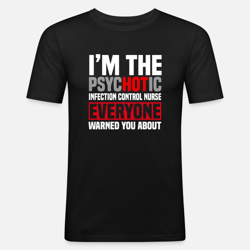 Hygiene Krankenschwester - Männer Slim Fit T-Shirt - Schwarz