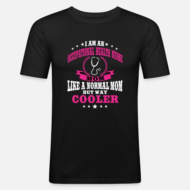 Arbeitsmedizinische Krankenschwester Mutter Mutter - Männer Slim Fit T-Shirt - Schwarz
