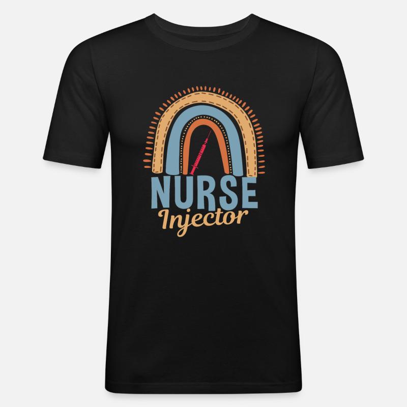 Ästhetikschwester Regenbogen - Männer Slim Fit T-Shirt - Schwarz