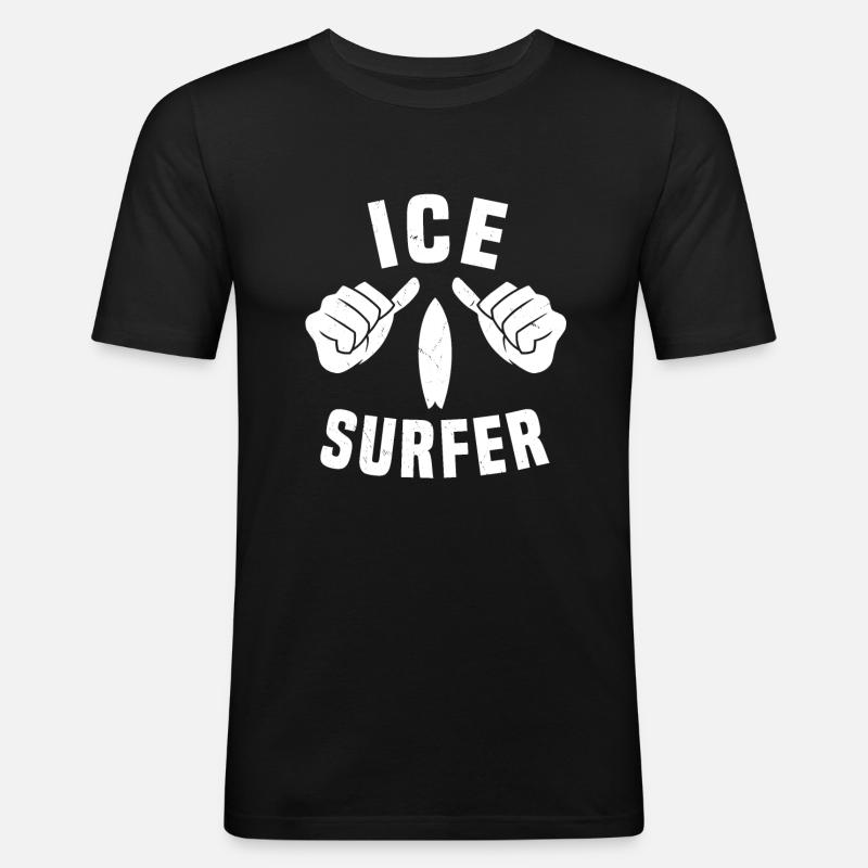 Eissurfer - Männer Slim Fit T-Shirt - Schwarz
