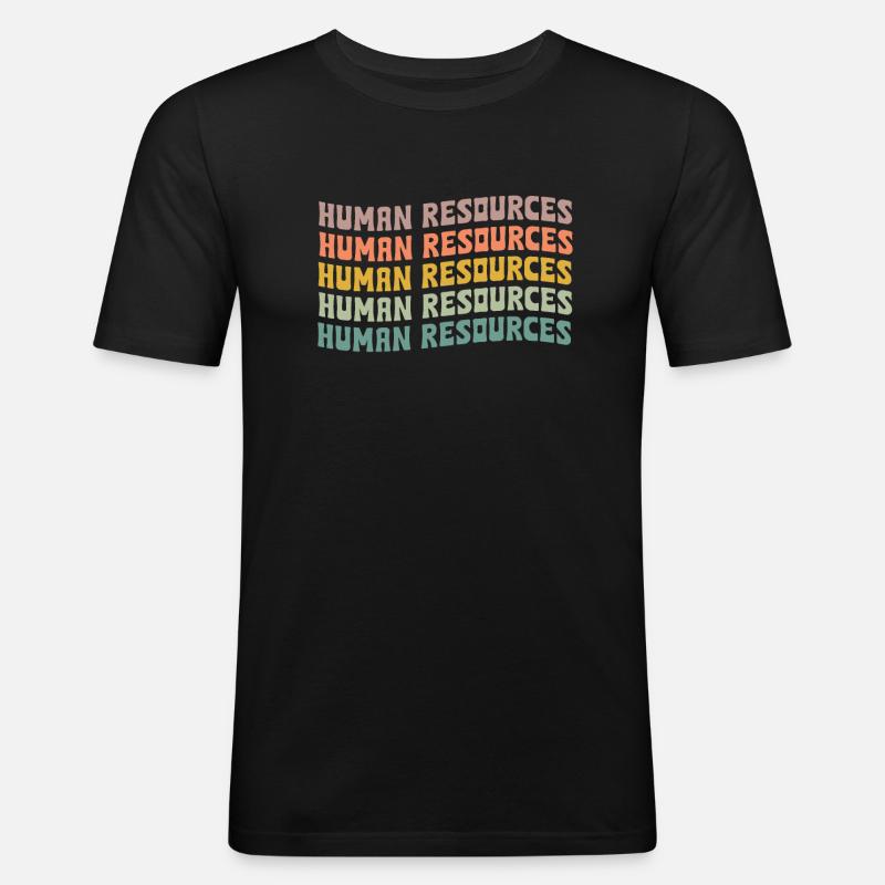 Human Resources - Männer Slim Fit T-Shirt - Schwarz