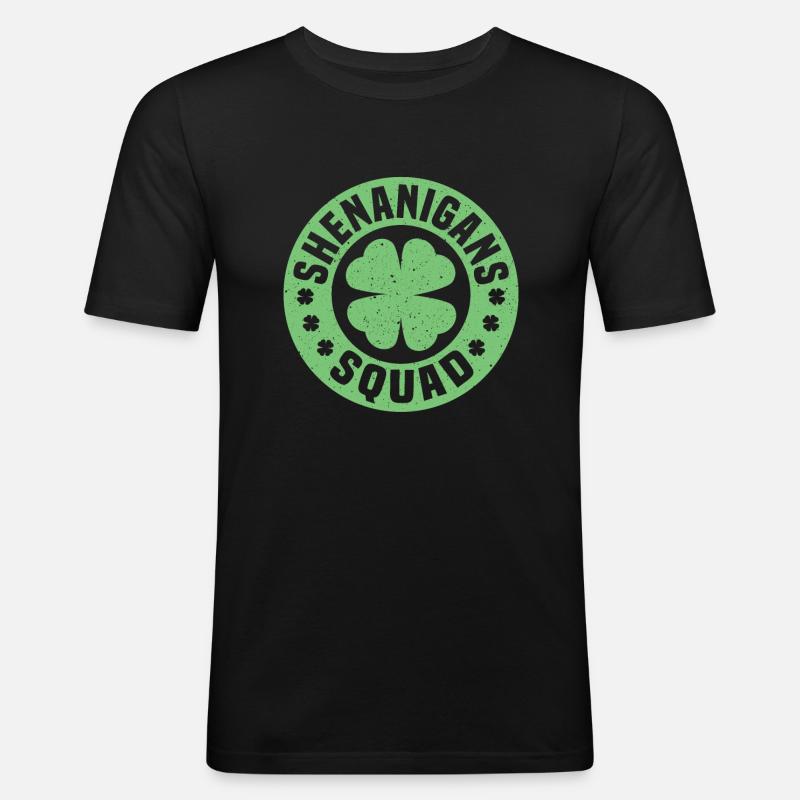Shenanigans Squad Shirt - Männer Slim Fit T-Shirt - Schwarz