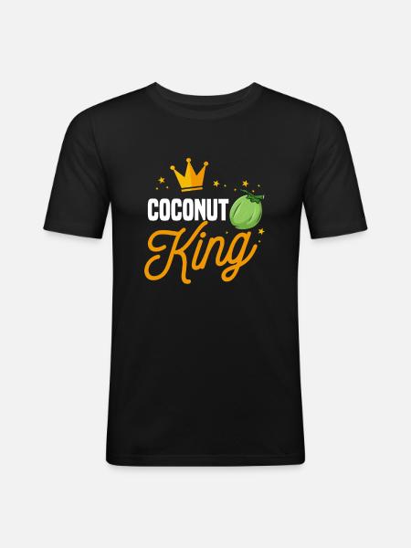 Coconut King - Men's Slim Fit T-Shirt - black