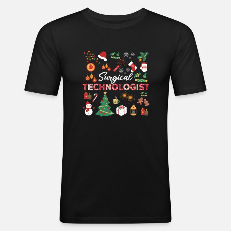 Chirurgisch-technischer Assistent Weihnachten - Männer Slim Fit T-Shirt - Schwarz