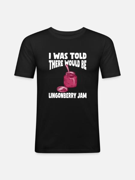 Swedish Lovers Swedish Cranberry Marme - Men's Slim Fit T-Shirt - black