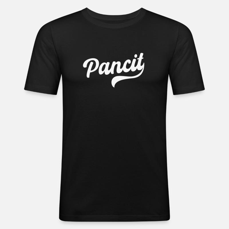 Pancit - Männer Slim Fit T-Shirt - Schwarz