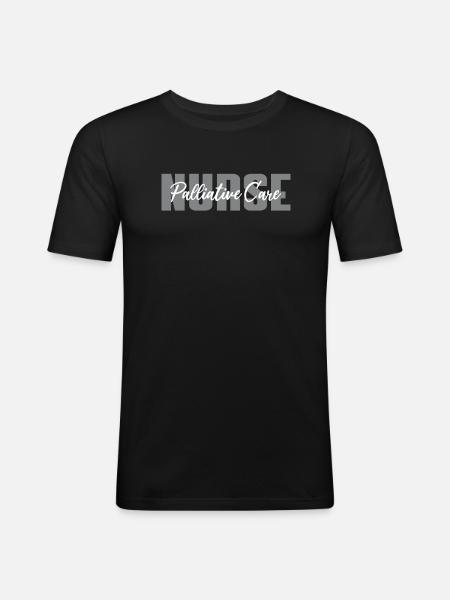 Palliative Care Nurse Design - Men's Slim Fit T-Shirt - black