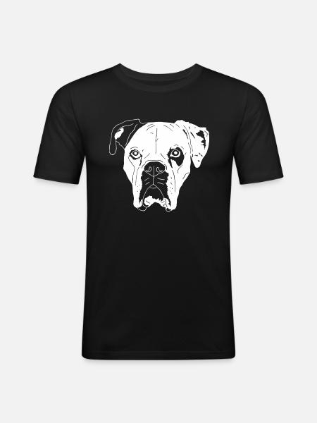 Boxer Mix - Männer Slim Fit T-Shirt - Schwarz
