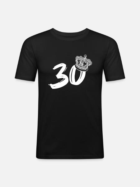 30th birthday - Men's Slim Fit T-Shirt - black
