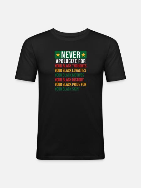 Black History - Männer Slim Fit T-Shirt - Schwarz