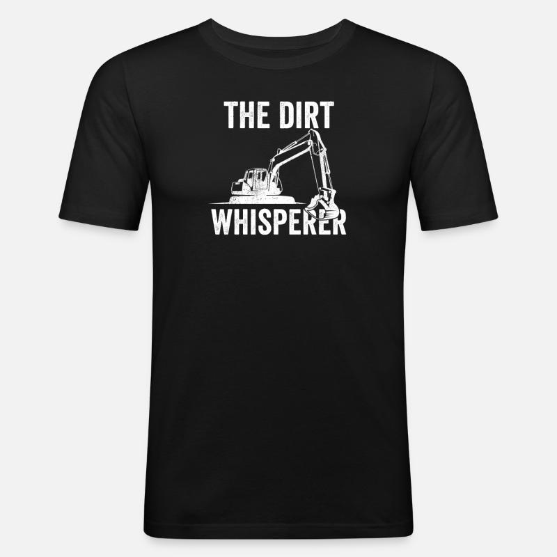 Bagger Baustelle Baggerfahrer Baggern Geschenk - Männer Slim Fit T-Shirt - Schwarz