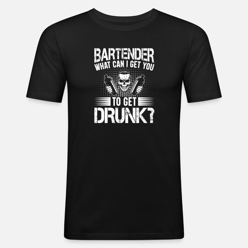 Waitress Bartender Waiter Server - Men's Slim Fit T-Shirt - black