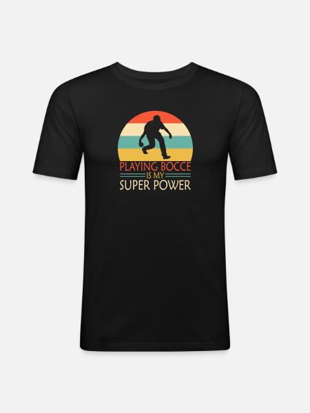 Bocce Player Funny Bocce - Men's Slim Fit T-Shirt - black
