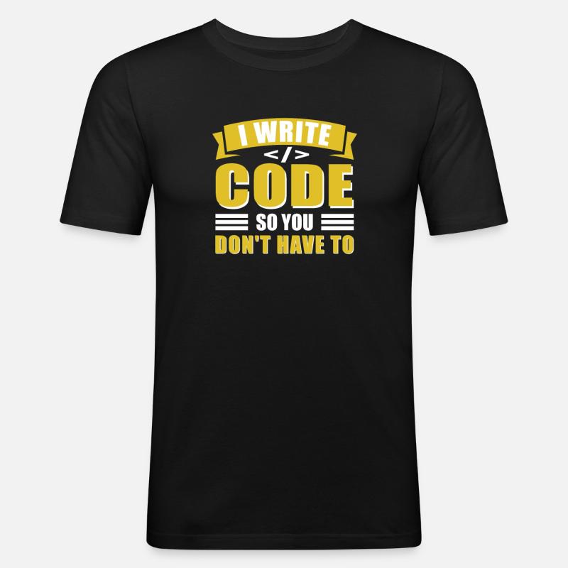 Informatik Admin Programmierer IT-Programmierer - Männer Slim Fit T-Shirt - Schwarz