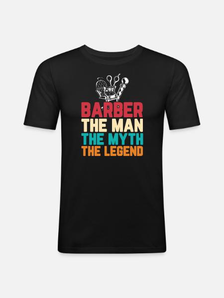 Barber Haircutter - Men's Slim Fit T-Shirt - black
