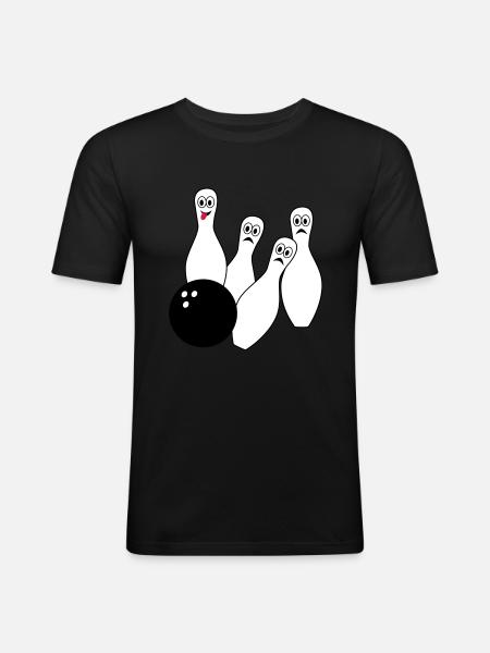 Bowling - Men's Slim Fit T-Shirt - black