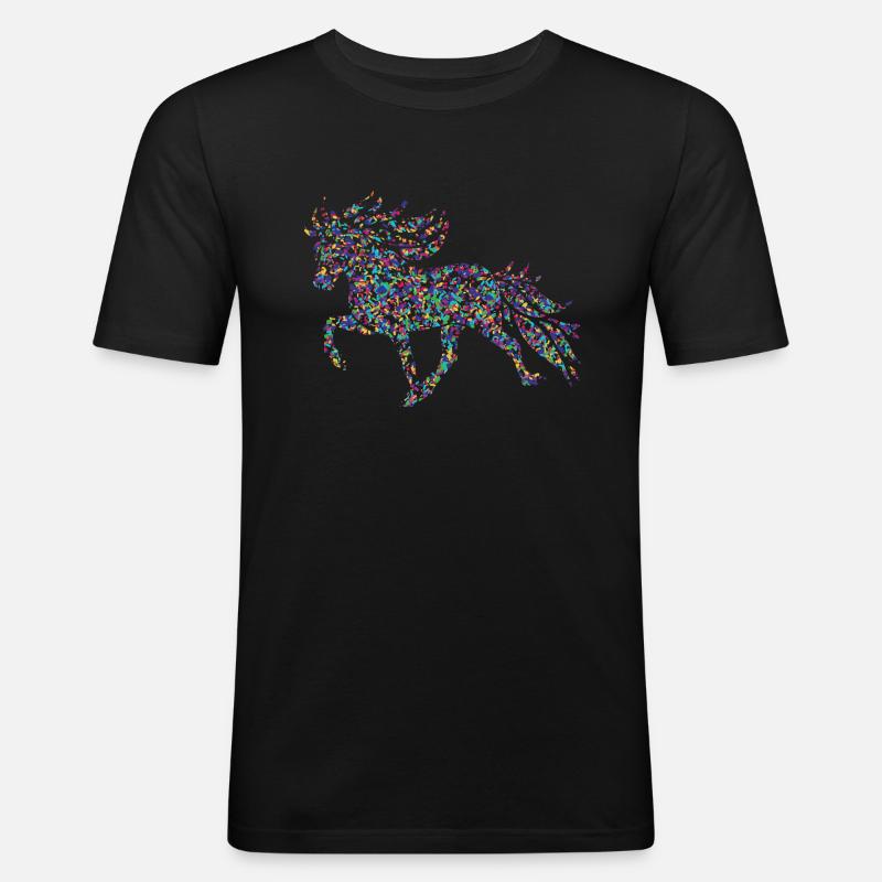 Tölter3 Konfetti - Männer Slim Fit T-Shirt - Schwarz