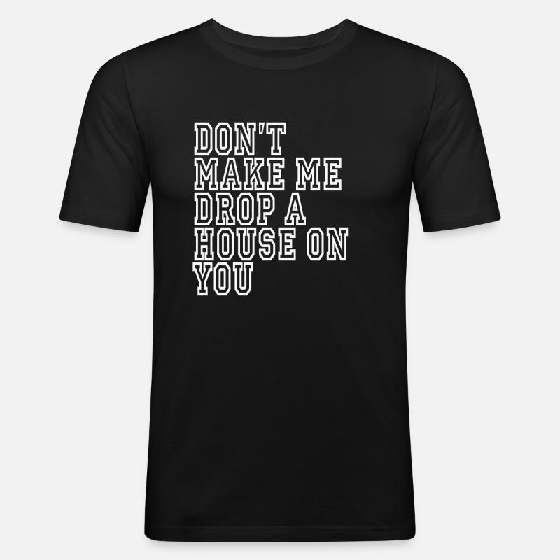 lustige sarkastisch Sprüche Spruch Sarkasmus - Männer Slim Fit T-Shirt - Schwarz