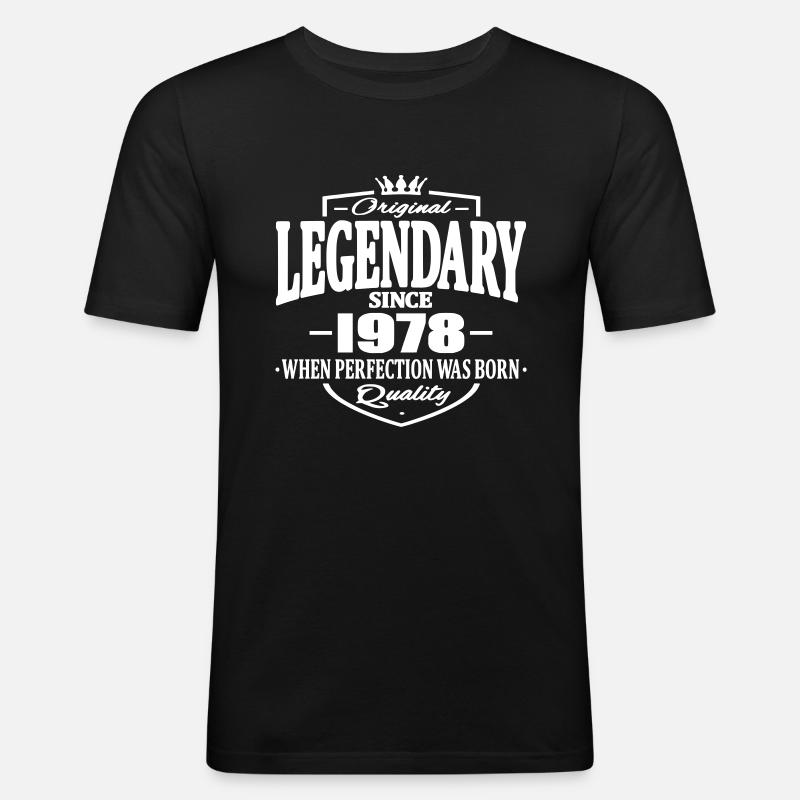 Legendary seit 1978 - Männer Slim Fit T-Shirt - Schwarz