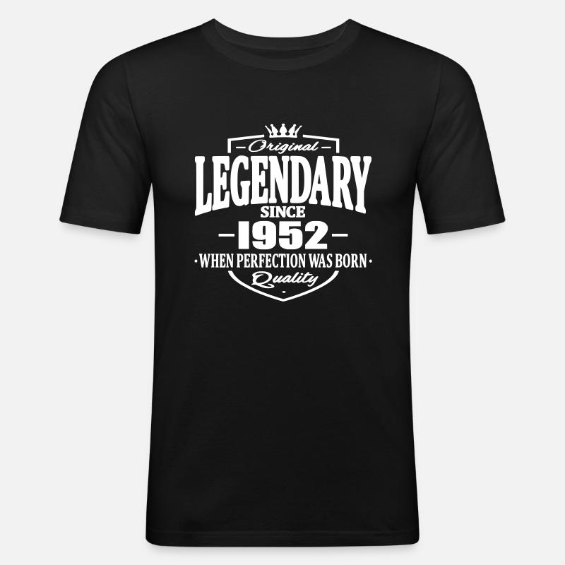 Legendary seit 1952 - Männer Slim Fit T-Shirt - Schwarz