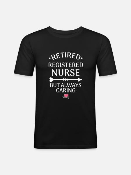Registered Nursing Nurse Pension - Men's Slim Fit T-Shirt - black