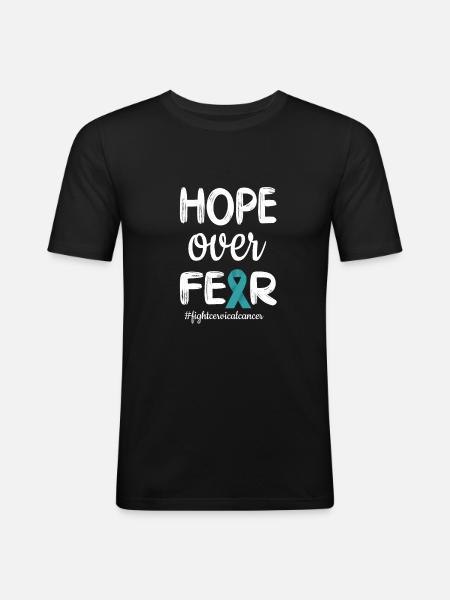 Gebärmutterhalskrebs Kämpferin Krebs Bewusstsein - Männer Slim Fit T-Shirt - Schwarz