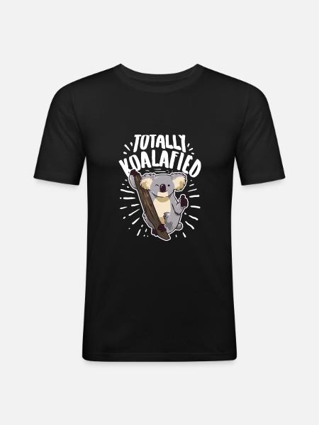 Totally Koalafied - Men's Slim Fit T-Shirt - black