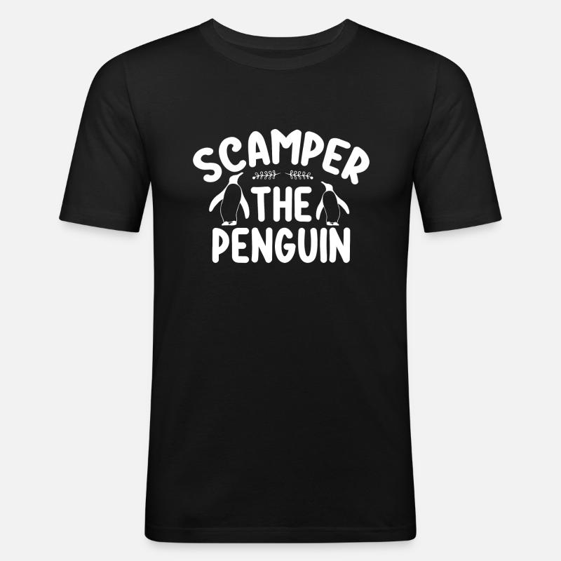 Pingouin - T-shirt près du corps Homme - noir