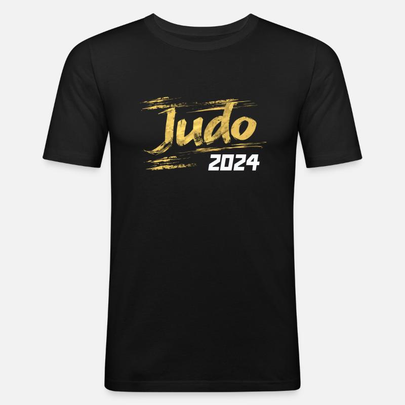 Judo 2024 - Männer Slim Fit T-Shirt - Schwarz