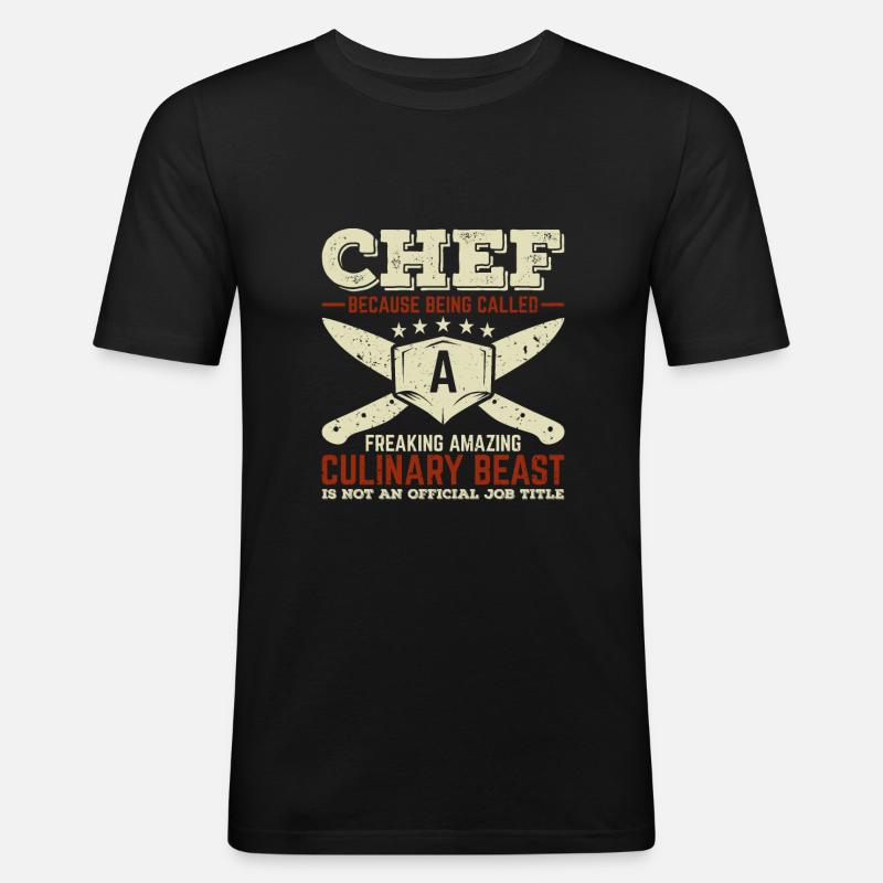 Chef Chef Chef Star Chef - Men's Slim Fit T-Shirt - black