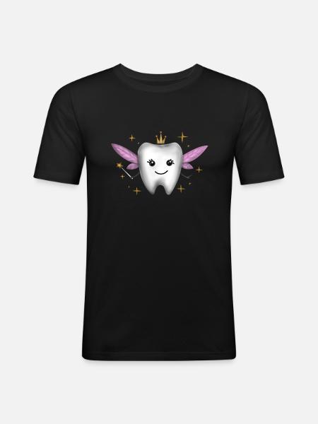 Tannassistent tannlegekontor praktiserer teamtenner - Slim Fit T-skjorte for menn - svart