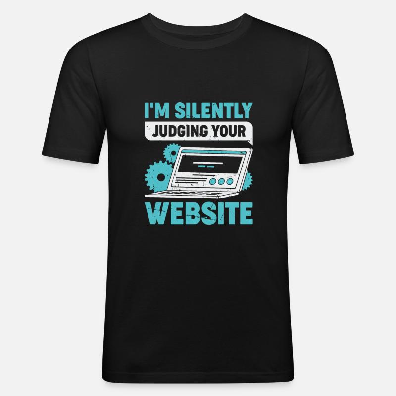 Lustiges Webdesign Webdesigner Geschenk - Männer Slim Fit T-Shirt - Schwarz