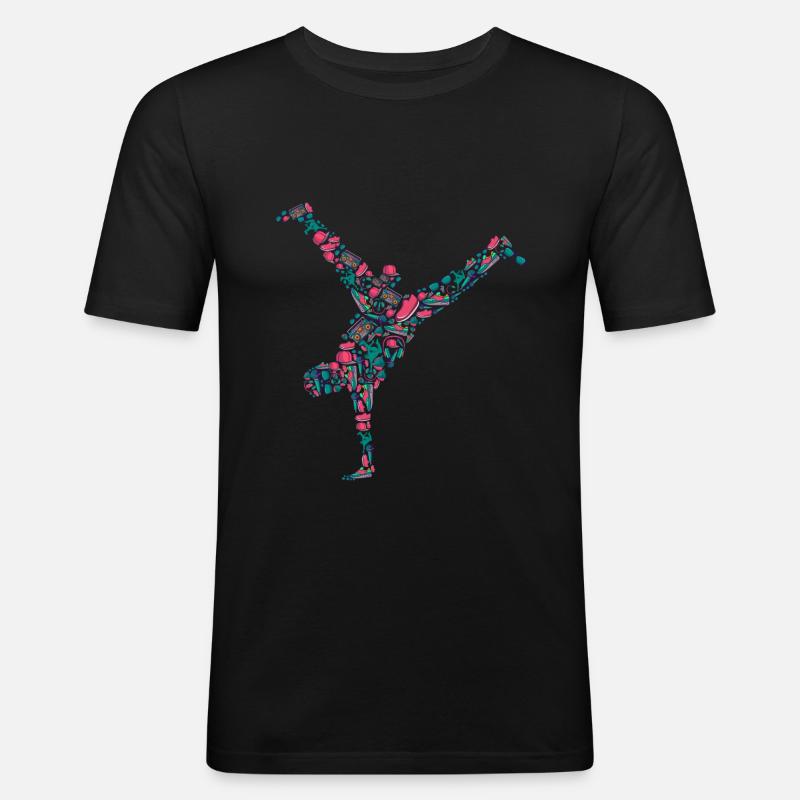 Breakdance Breakdancer Breakdancing - Men's Slim Fit T-Shirt - black