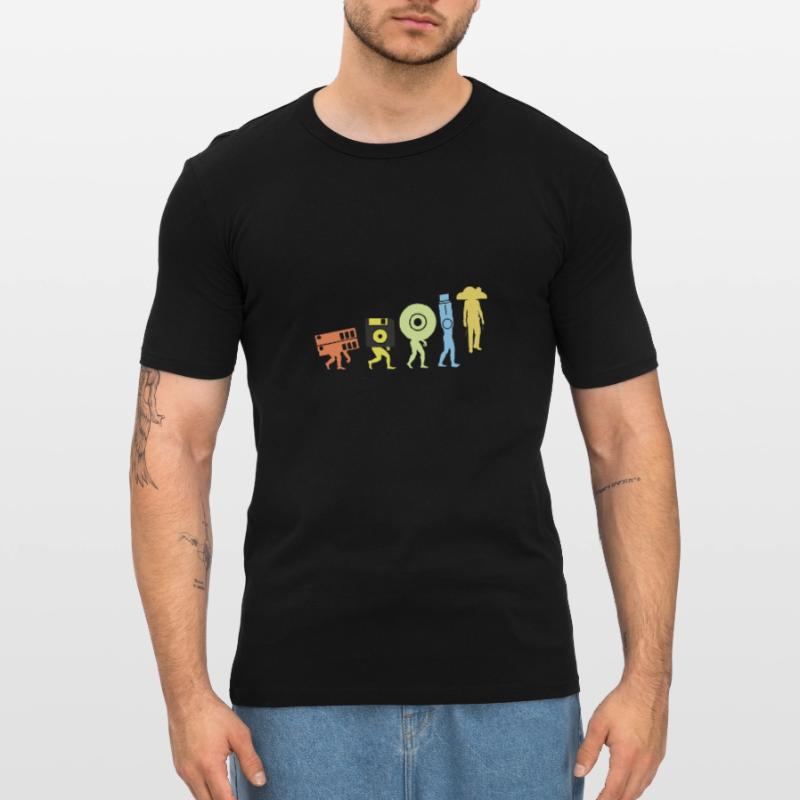 Evolution Datenspeicherung Cloud Programmierung Männer Slim Fit T-Shirt