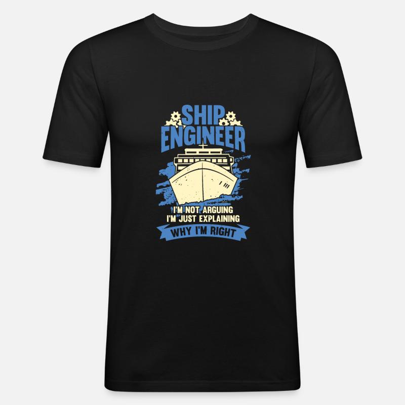 Naval Engineer Naval Engineer Gift - Men's Slim Fit T-Shirt - black