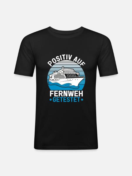 Kreuzfahrt Kreuzfahrtschiff Schiffsreise - Männer Slim Fit T-Shirt - Schwarz
