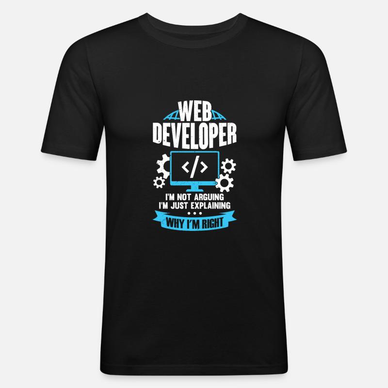 Lustiges Webdesign Beruf Webdesigner Geschenk - Männer Slim Fit T-Shirt - Schwarz