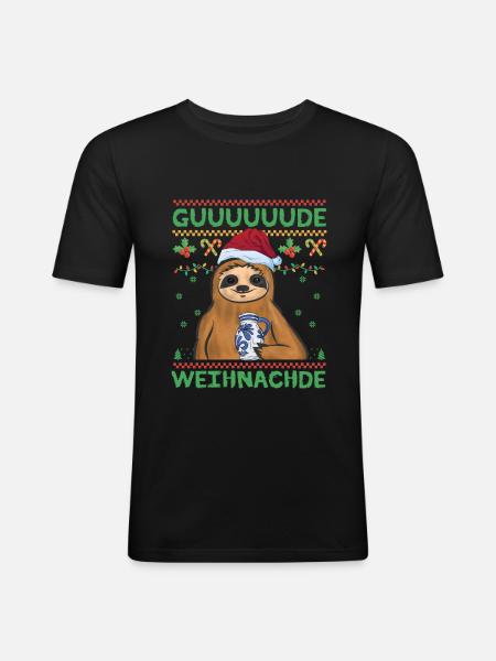 Hessen Frankfurt Apfelwein - Männer Slim Fit T-Shirt - Schwarz