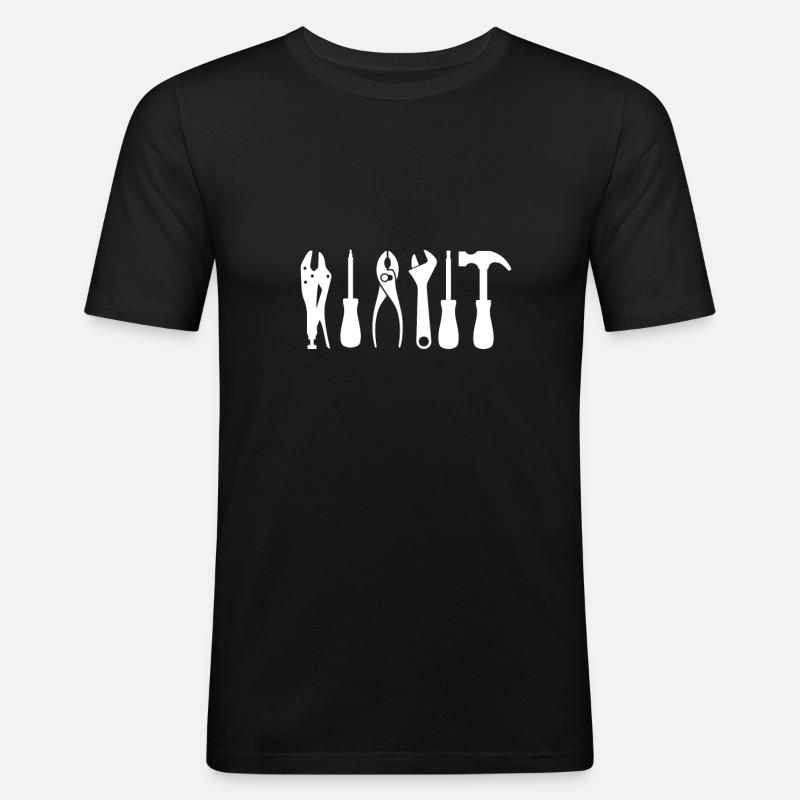 Handwerker - Männer Slim Fit T-Shirt - Schwarz