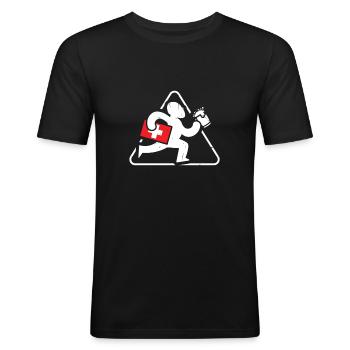 ambulance man - Men's Slim Fit T-Shirt - black - Front - Nik (191cm)
