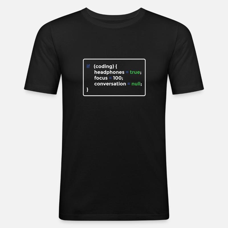 Programmation du programmeur - T-shirt près du corps Homme - noir