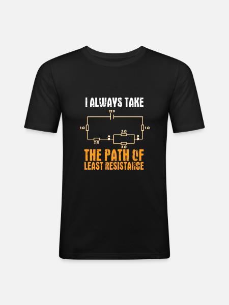 Electrician and electrical engineer - Men's Slim Fit T-Shirt - black