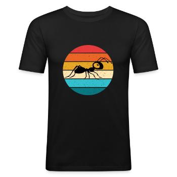 Ant - Men's Slim Fit T-Shirt - black - Front - Nik (191cm)
