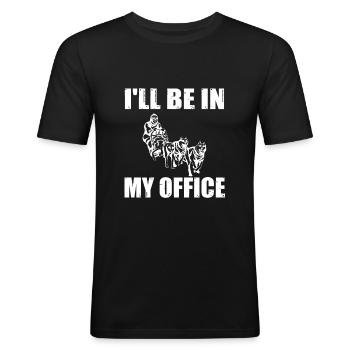 Dog Sled Gift - Men's Slim Fit T-Shirt - black - Front - Nik (191cm)