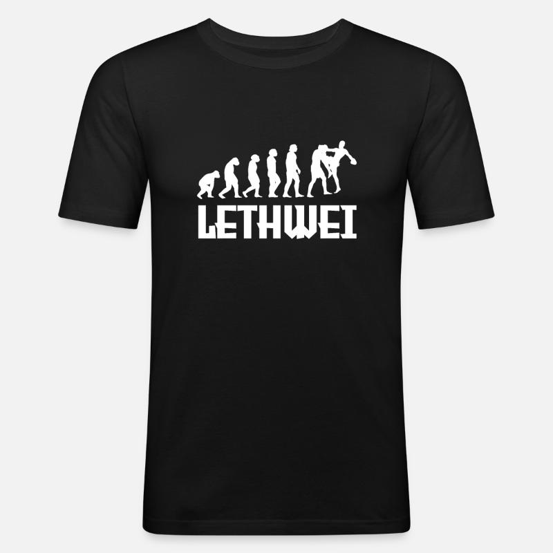 Évolution de Lethwei - T-shirt près du corps Homme - noir
