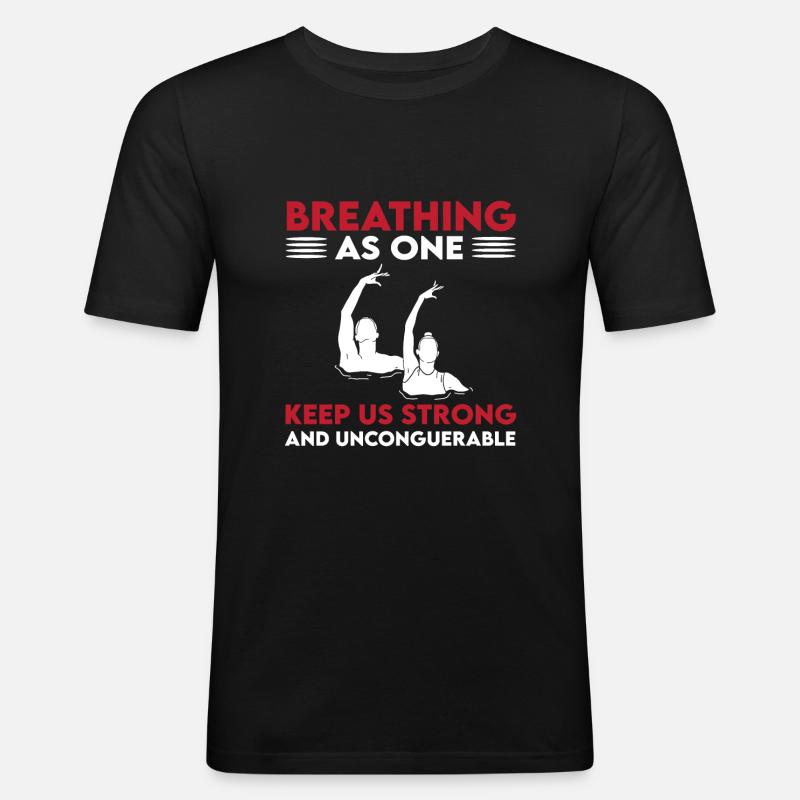 Synchronschwimmen Geschenk - Männer Slim Fit T-Shirt - Schwarz