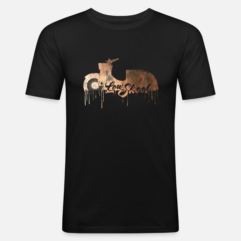 Schwalbe - LowSkool - Simson KR51 - Kupfer - Männer Slim Fit T-Shirt - Schwarz